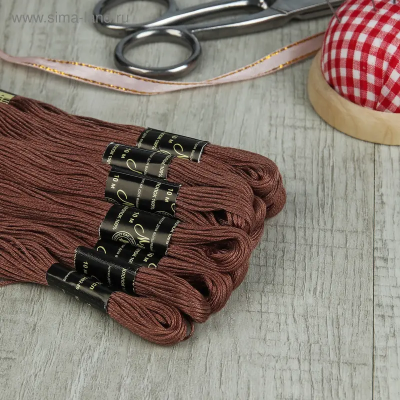 Мулине №6506,10±1м, цвет серо-коричневый