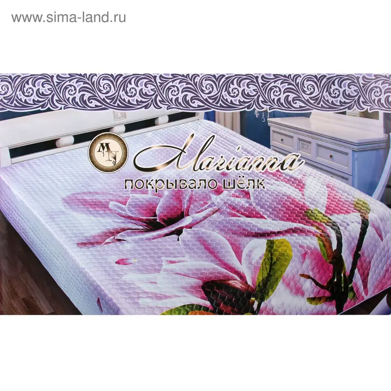 Покрывало 3D Marianna евро макси Мирабелла, 230х250 см, искус.шелк, п/э100%