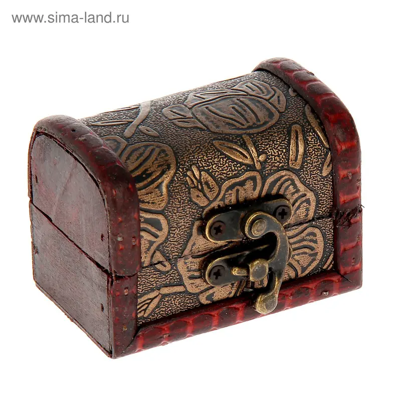 Шкатулка дерево "Цветение" 5,7х7,8х5,5 см