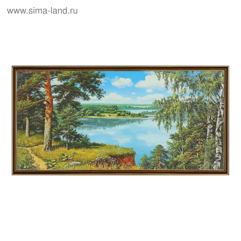 Картина "Тропа в лесу" 36х73см