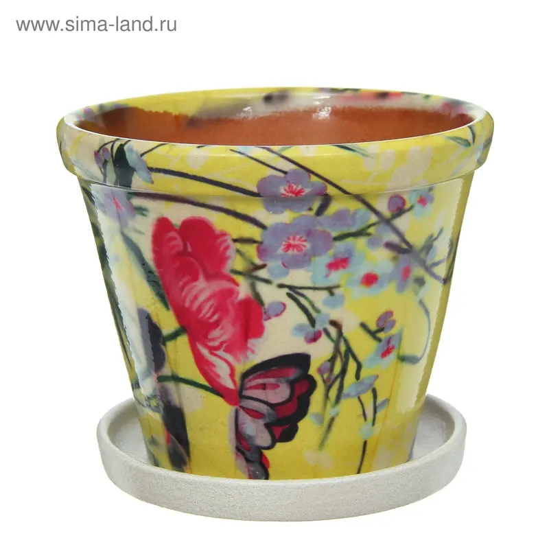 Кашпо "Гамма" жёлтое 1,5 л
