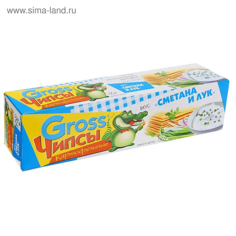 Чипсы Gross сметана и лук, 80 г