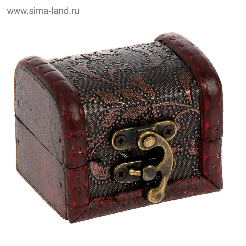 Шкатулка дерево "Растение" 5,7х7х5 см