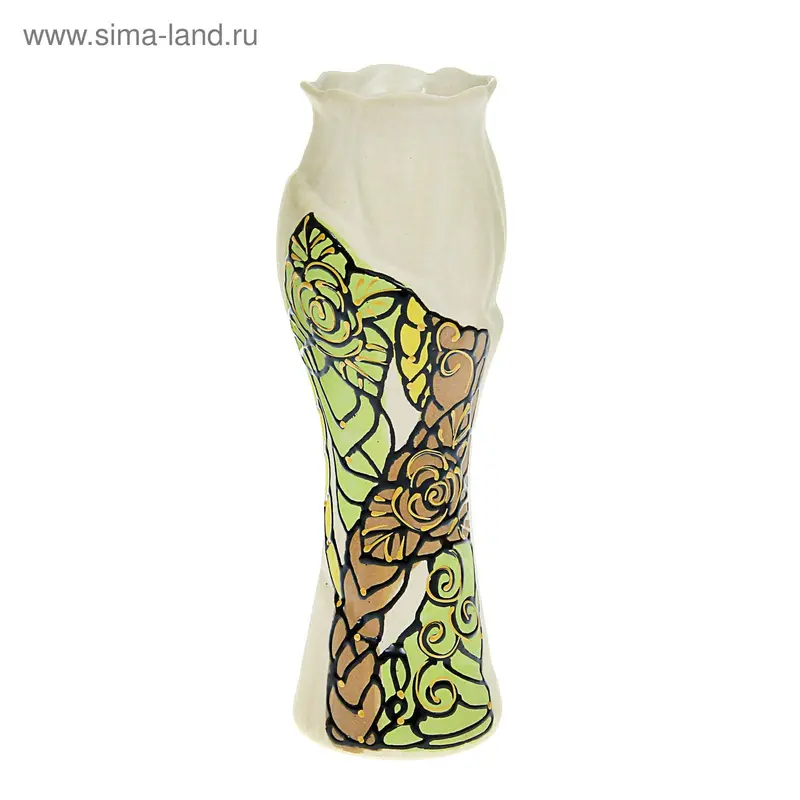 Ваза "Азалия" средняя, кружева, белая