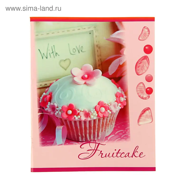 Тетрадь 48 листов клетка Fruitcake, конгрев, МИКС