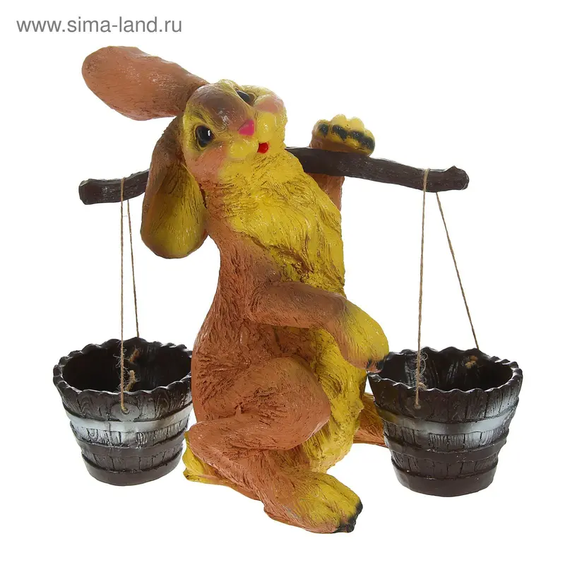 Садовая фигура "Заяц с коромыслом"