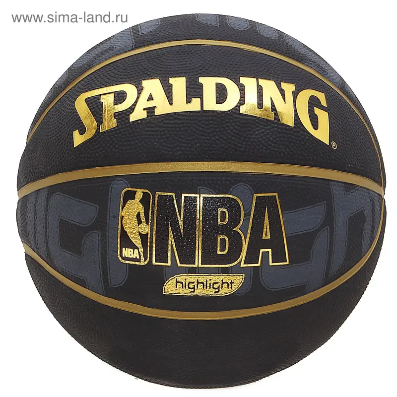 Мяч баскетбольный Spalding NBA Highlight Black, 73-229z, размер 7