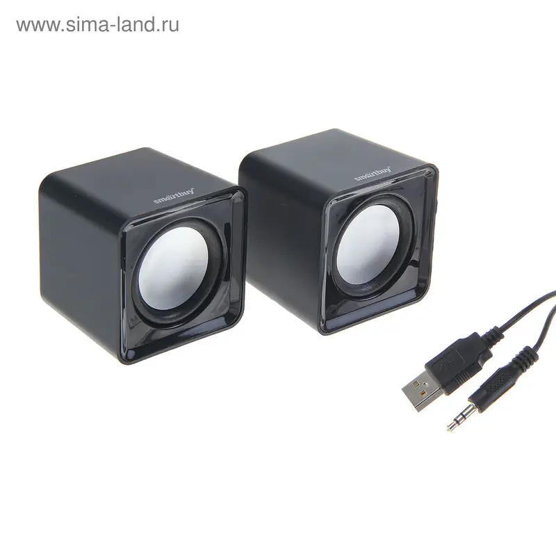 Компьютерные колонки 2.0 SmartBuy MINI SBA-2800, 2х2.5Вт, USB, черные