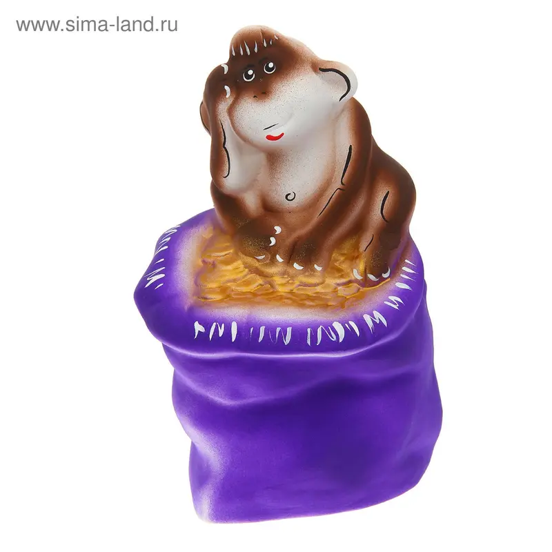 Копилка "Обезьяна на мешке" МИКС