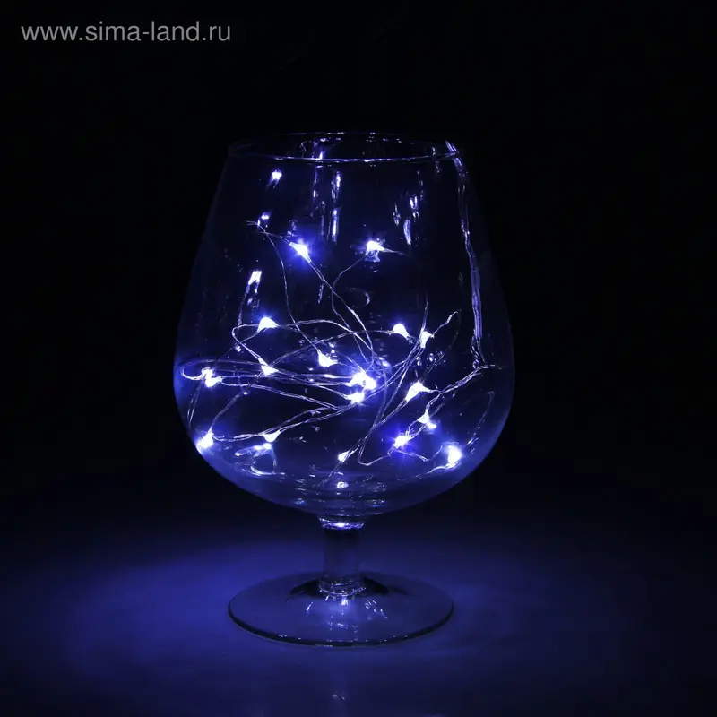 НИТЬ, 2 м, “Роса” LED-20-3.6V, ААx3 (не в компл.), 2 режима, БЕЛЫЙ