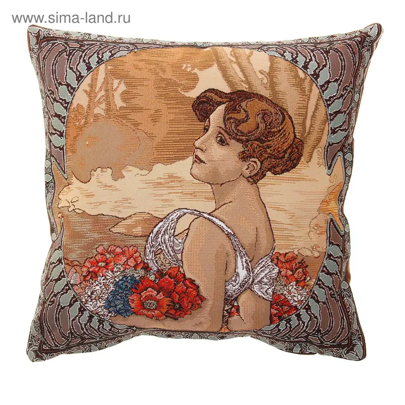 Наволочка из гобелена Dekortex А.Муха.Лето 45*45 см