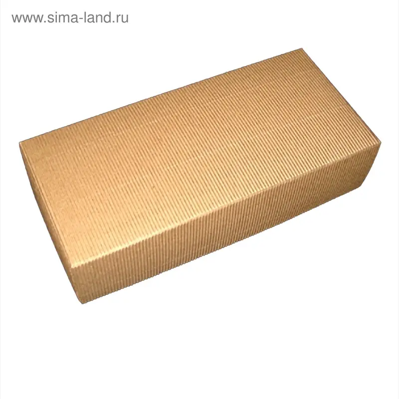 Коробка крафт из рифленого картона 30 х 12 х 3,5 см