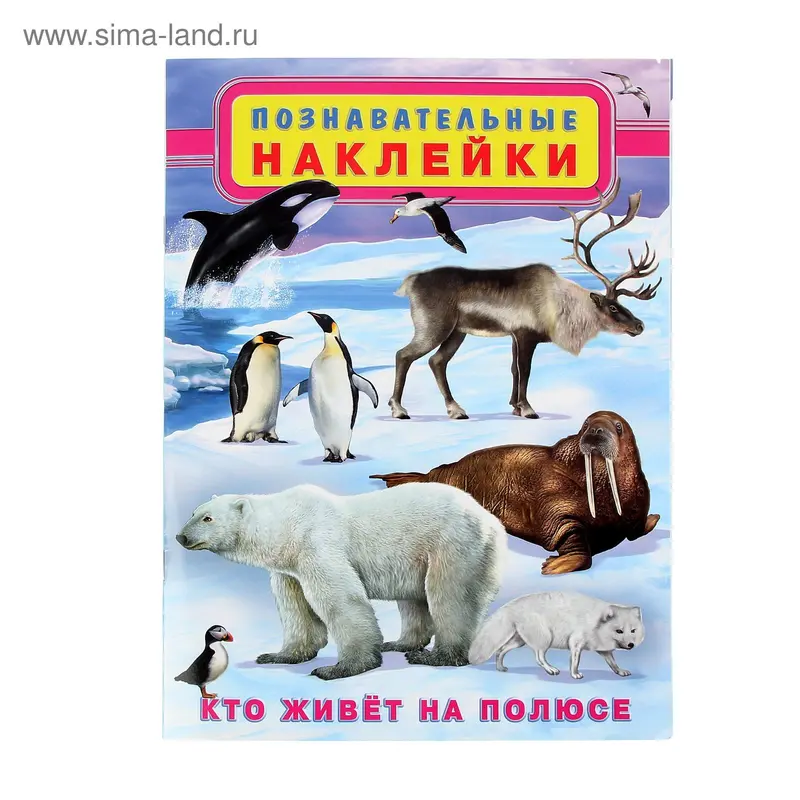 Познавательные наклейки "Кто живет на полюсе"