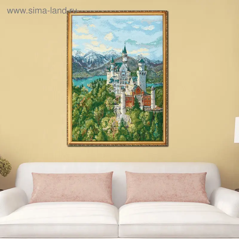 Гобеленовая картина "Замок" 74*52 см, Багет К3