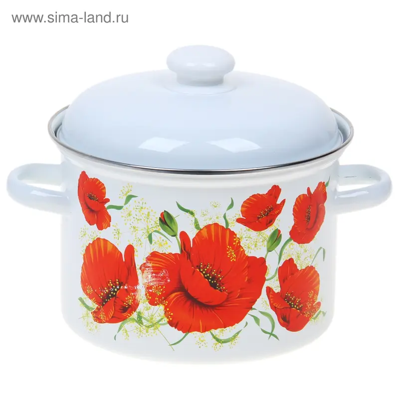 Кастрюля 4,5 л "Алые маки"