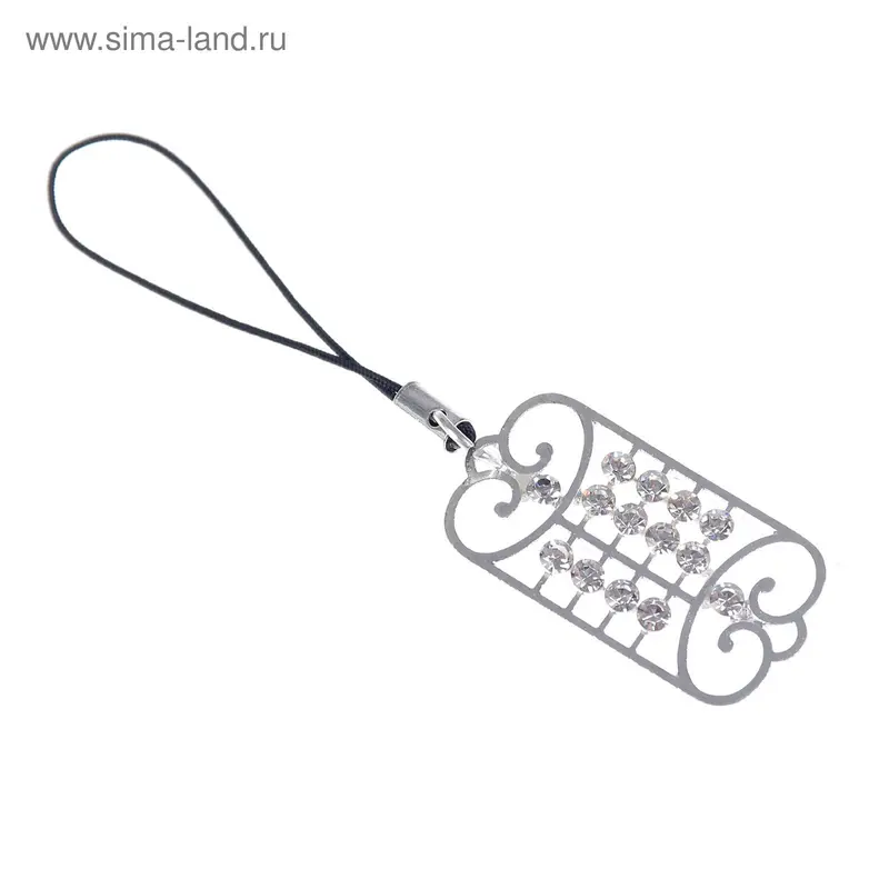 Подвеска-брелок "Счёты" со стразами
