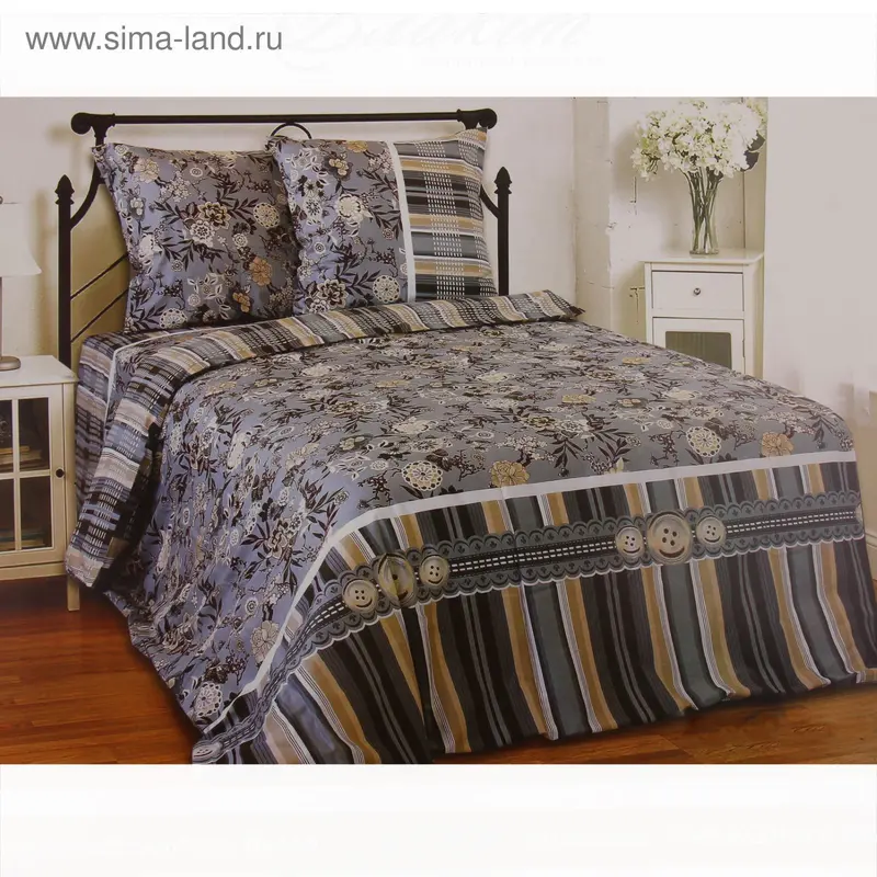 Постельное бельё Блакит "Девон" 2 сп., размер 215х175 см, 240х220 см, 50х70 см - 2 шт