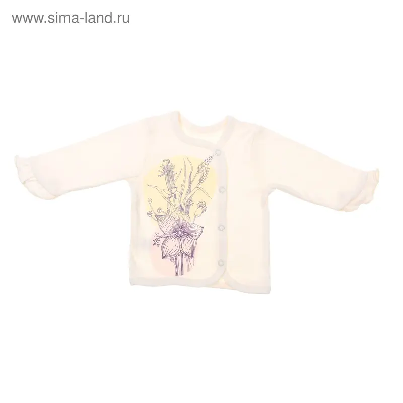 Кофточка "Цветы", рост 92 см, цвет экрю